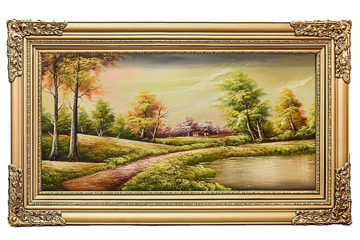 BEAUTIFUL HAND PAINTED OIL PAINTING store WITH FRAME