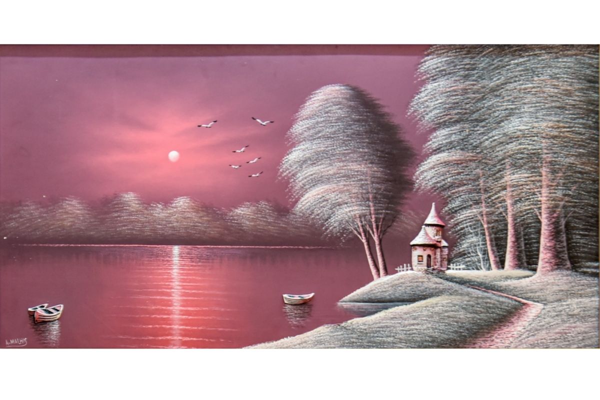 Transform your home with this beautiful hand-painted wall art from Handmade EGY. Featuring a peaceful lakeside sunset with 3D elements, framed in a luxurious gold frame and crafted on durable wood. Ready to hang, with free UK delivery and international shipping. Shop now to bring timeless elegance to your decor or gift!