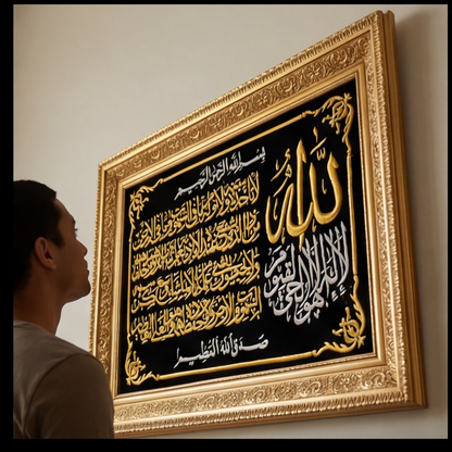 آية الكرسي جاهزة للتعليق، ديكور منزلي فني إسلامي