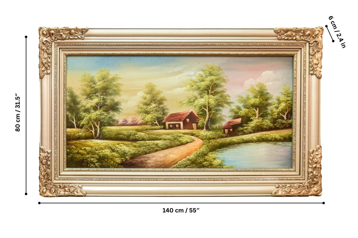 BEAUTIFUL HAND PAINTED OIL PAINTING WITH deals FRAME